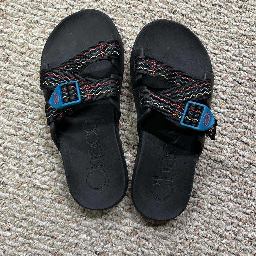 Chacos with striped straps. Sz 8 men’s.